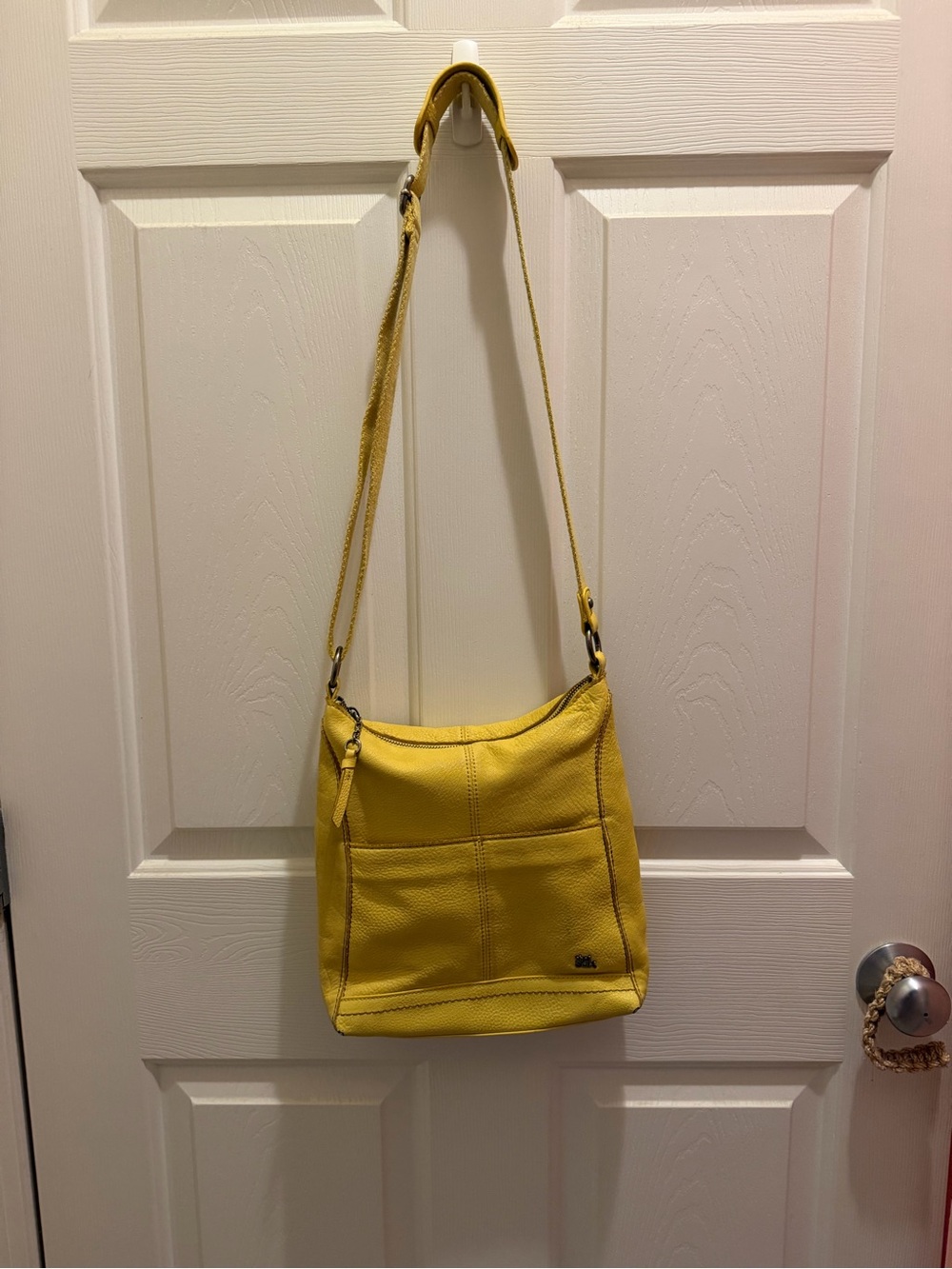 The Sak Yellow Leather Shoulder Crossbody Bag